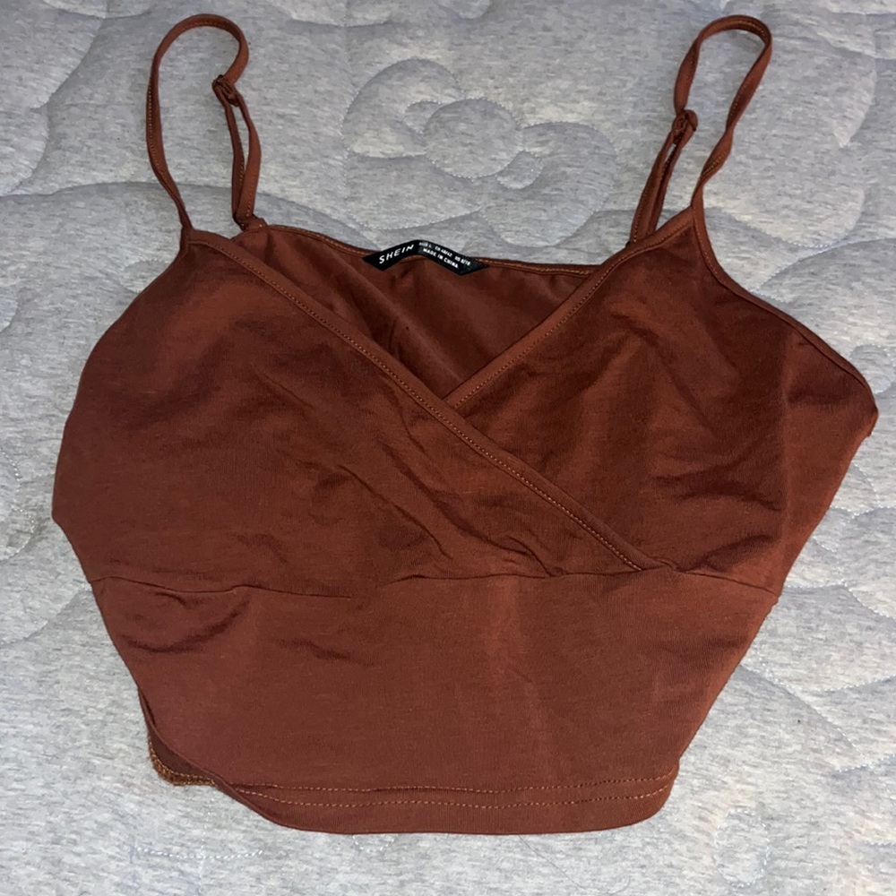 brand new brown cropped top